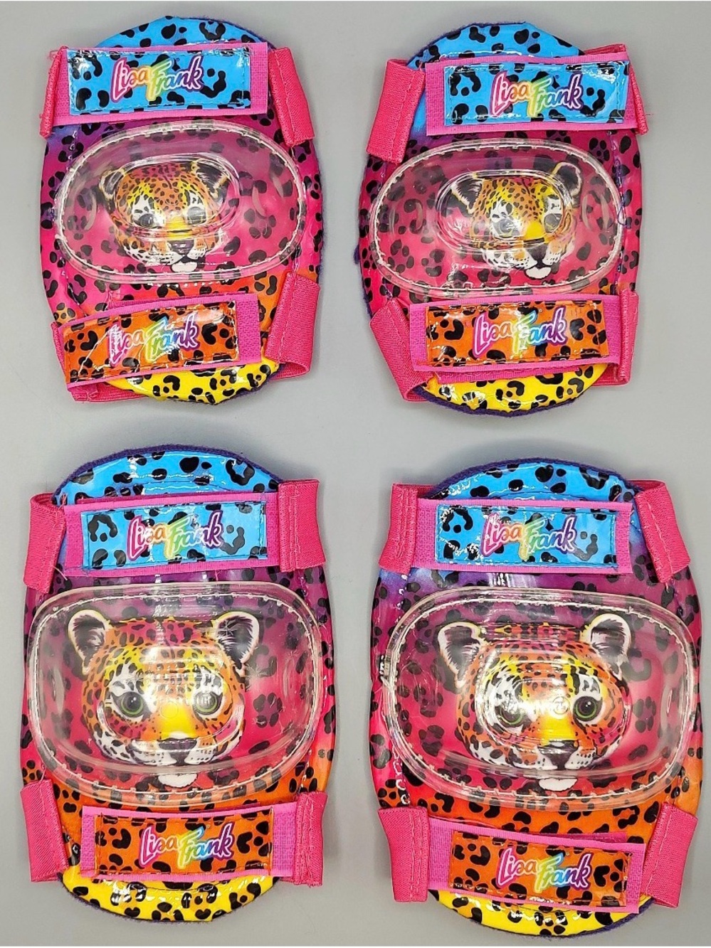 Rare Lisa Frank Elbow Pads And Knee Pads Youth Size Rainbow Leopard